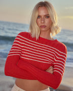 Clare Sweater - Red Aloha