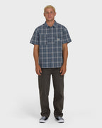 Bad Dog Short Sleeve Woven Shirt - Dark Denim