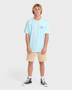 Single Fin Premium Short Sleeve Knit T-Shirt - Coastal Blue